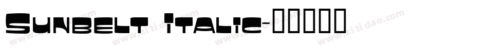 Sunbelt Italic字体转换